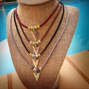 Handmade Suede Arrow Chokers